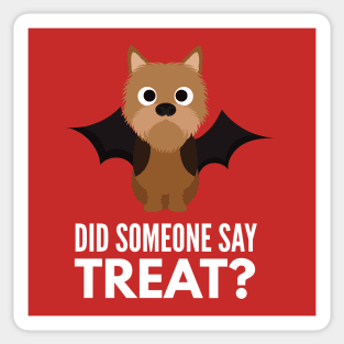 Norwich Terrier Halloween Trick or Treat Sticker